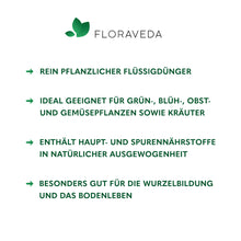 Lade das Bild in den Galerie-Viewer, Floraveda Bio Flüssigdünger – 100 % pflanzliche Nährstoffe für kräftige, gesunde Pflanzen